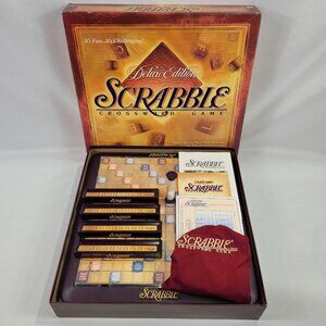 Scrabble Deluxe Edition 1999 Crossword Board Game by Milton Bradley